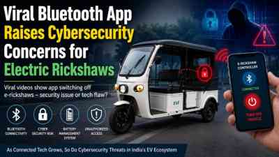 Viral Bluetooth App Raises Cybersecurity Concerns for Electric Rickshaws